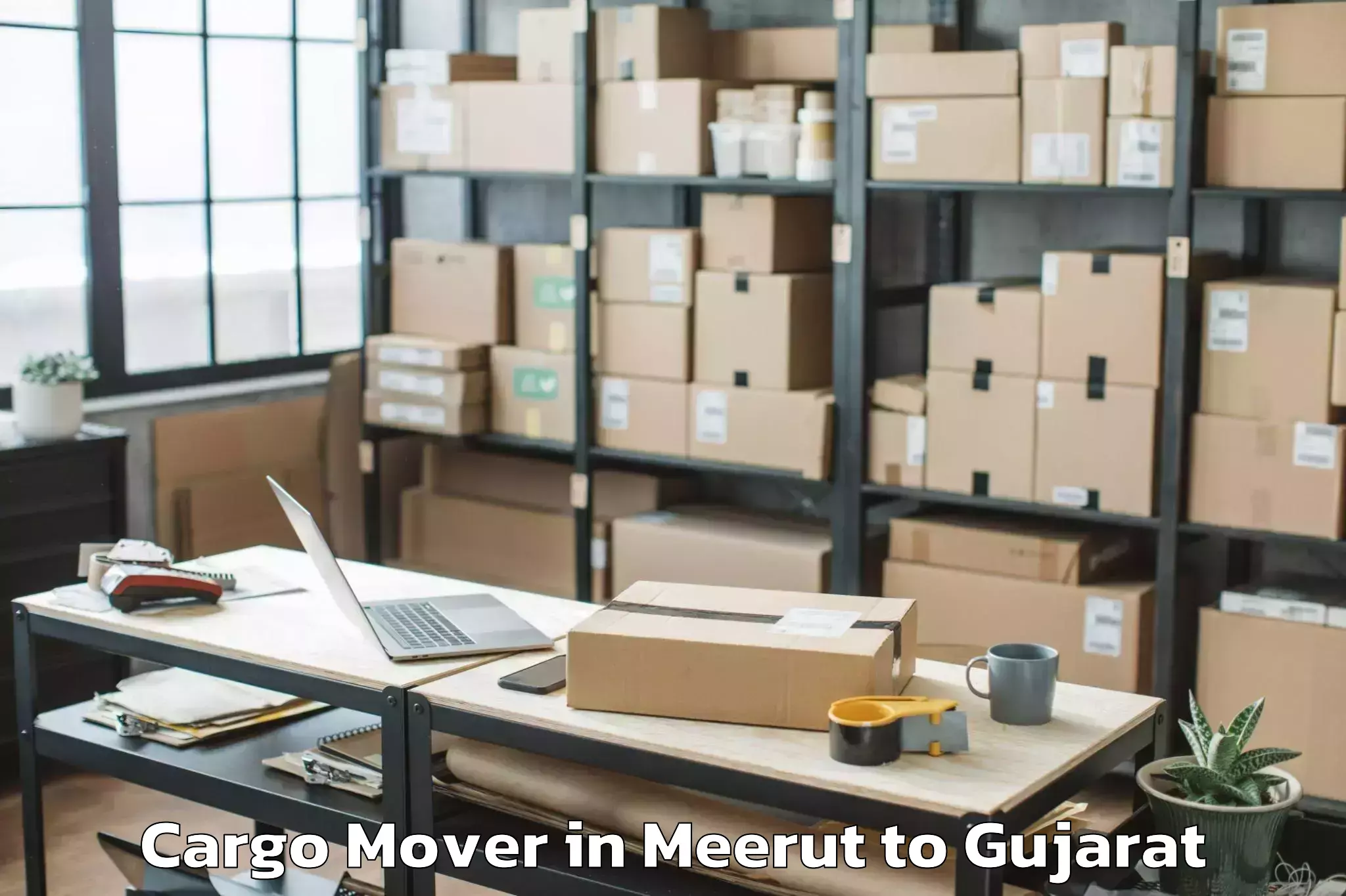 Efficient Meerut to Crystal Mall Rajkot Cargo Mover